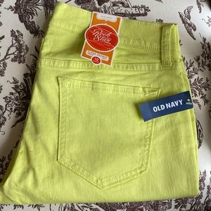 NWT Old Navy Neon Green Rockstar Skinny Jeans